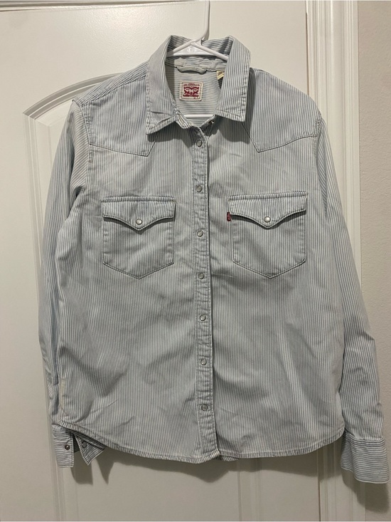 Levi's Other - Levi's Men’s Light Blue Stripe Western Shirt Jacket